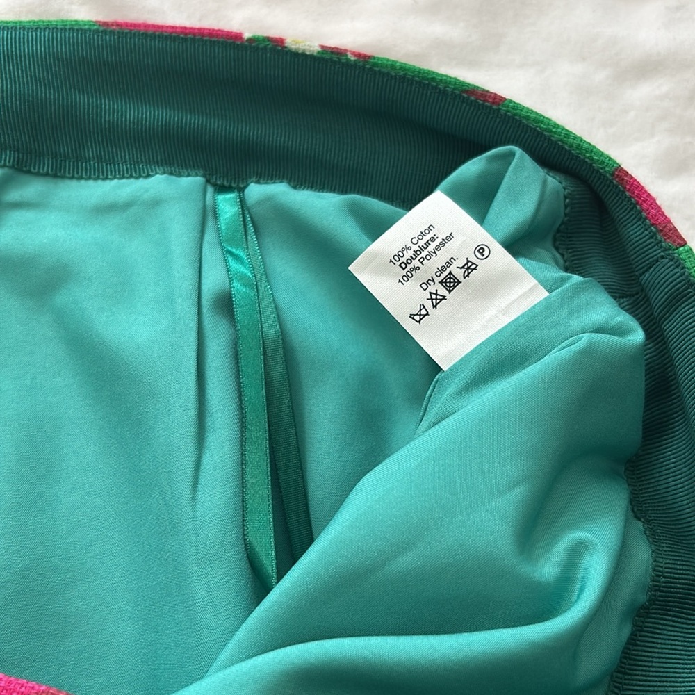 J. Crew Green, Fuchsia, Light Pink, Purple and Gold Skirt Size 20 - Picture 6 of 7